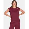 imageANRABESS Two Piece Sets for Women Summer Sleeveless Sweatsuits Wide Leg Casual Lounge Set Matching Vacation Travel OutfitsBurgundy