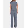 imageANRABESS Two Piece Sets for Women Summer Sleeveless Sweatsuits Wide Leg Casual Lounge Set Matching Vacation Travel OutfitsDeep Gray