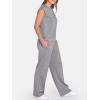 imageANRABESS Two Piece Sets for Women Summer Sleeveless Sweatsuits Wide Leg Casual Lounge Set Matching Vacation Travel OutfitsGrey