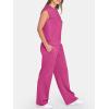 imageANRABESS Two Piece Sets for Women Summer Sleeveless Sweatsuits Wide Leg Casual Lounge Set Matching Vacation Travel OutfitsRose