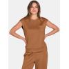 imageANRABESS Two Piece Sets for Women Summer Sleeveless Sweatsuits Wide Leg Casual Lounge Set Matching Vacation Travel OutfitsRust
