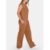 imageANRABESS Two Piece Sets for Women Summer Sleeveless Sweatsuits Wide Leg Casual Lounge Set Matching Vacation Travel OutfitsRust