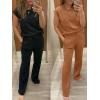 imageANRABESS Two Piece Sets for Women Summer Sleeveless Sweatsuits Wide Leg Casual Lounge Set Matching Vacation Travel OutfitsRust