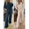 imageANRABESS Women 2 Piece Set Long Sleeve Sweatsuit Sweatpants Tracksuit Sweat Casual Matching 2025 Travel Fall Trendy OutfitsApricot