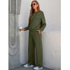 imageANRABESS Women 2 Piece Set Long Sleeve Sweatsuit Sweatpants Tracksuit Sweat Casual Matching 2025 Travel Fall Trendy OutfitsArmy Green