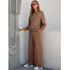 imageANRABESS Women 2 Piece Set Long Sleeve Sweatsuit Sweatpants Tracksuit Sweat Casual Matching 2025 Travel Fall Trendy OutfitsBrown
