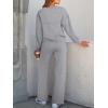 imageANRABESS Women 2 Piece Set Long Sleeve Sweatsuit Sweatpants Tracksuit Sweat Casual Matching 2025 Travel Fall Trendy OutfitsLight Grey