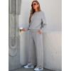 imageANRABESS Women 2 Piece Set Long Sleeve Sweatsuit Sweatpants Tracksuit Sweat Casual Matching 2025 Travel Fall Trendy OutfitsLight Grey