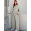 imageANRABESS Women 2 Piece Set Long Sleeve Sweatsuit Sweatpants Tracksuit Sweat Casual Matching 2025 Travel Fall Trendy OutfitsLight Khaki