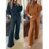 imageANRABESS Women 2 Piece Set Long Sleeve Sweatsuit Sweatpants Tracksuit Sweat Casual Matching 2025 Travel Fall Trendy OutfitsRust