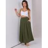 imageANRABESS Women ALine Pleated High Waist Maxi Skirt Full Ankle Length Flowy Swing Elegant Dressy Casual Work Long SkirtsArmy Green
