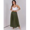 imageANRABESS Women ALine Pleated High Waist Maxi Skirt Full Ankle Length Flowy Swing Elegant Dressy Casual Work Long SkirtsArmy Green