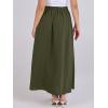 imageANRABESS Women ALine Pleated High Waist Maxi Skirt Full Ankle Length Flowy Swing Elegant Dressy Casual Work Long SkirtsArmy Green