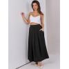 imageANRABESS Women ALine Pleated High Waist Maxi Skirt Full Ankle Length Flowy Swing Elegant Dressy Casual Work Long SkirtsBlack