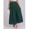 imageANRABESS Women ALine Pleated High Waist Maxi Skirt Full Ankle Length Flowy Swing Elegant Dressy Casual Work Long SkirtsGreen