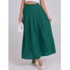 imageANRABESS Women ALine Pleated High Waist Maxi Skirt Full Ankle Length Flowy Swing Elegant Dressy Casual Work Long SkirtsLake Green