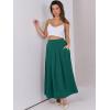 imageANRABESS Women ALine Pleated High Waist Maxi Skirt Full Ankle Length Flowy Swing Elegant Dressy Casual Work Long SkirtsLake Green