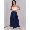 imageANRABESS Women ALine Pleated High Waist Maxi Skirt Full Ankle Length Flowy Swing Elegant Dressy Casual Work Long SkirtsNavy Blue