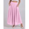 imageANRABESS Women ALine Pleated High Waist Maxi Skirt Full Ankle Length Flowy Swing Elegant Dressy Casual Work Long SkirtsPink