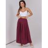 imageANRABESS Women ALine Pleated High Waist Maxi Skirt Full Ankle Length Flowy Swing Elegant Dressy Casual Work Long SkirtsRed