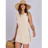 imageANRABESS Women Summer 2 Piece Outfits Sleeveless Knit Sweater Top ampamp Shorts Soft Lounge Sets Travel Beach 2025 Spring ClothesBeige