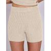 imageANRABESS Women Summer 2 Piece Outfits Sleeveless Knit Sweater Top ampamp Shorts Soft Lounge Sets Travel Beach 2025 Spring ClothesBeige