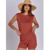 imageANRABESS Women Summer 2 Piece Outfits Sleeveless Knit Sweater Top ampamp Shorts Soft Lounge Sets Travel Beach 2025 Spring ClothesRust