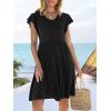 imageANRABESS Women Summer Casual 2025 Ruffle Sleeveless V Neck Short Sundress Flowy Aline Cute Beach Mini Dress with PocketsBlack