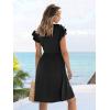 imageANRABESS Women Summer Casual 2025 Ruffle Sleeveless V Neck Short Sundress Flowy Aline Cute Beach Mini Dress with PocketsBlack