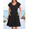 imageANRABESS Women Summer Casual 2025 Ruffle Sleeveless V Neck Short Sundress Flowy Aline Cute Beach Mini Dress with PocketsBlack
