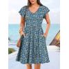 imageANRABESS Women Summer Casual 2025 Ruffle Sleeveless V Neck Short Sundress Flowy Aline Cute Beach Mini Dress with PocketsBlue White Floral