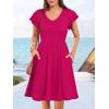 imageANRABESS Women Summer Casual 2025 Ruffle Sleeveless V Neck Short Sundress Flowy Aline Cute Beach Mini Dress with PocketsHot Pink
