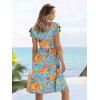 imageANRABESS Women Summer Casual 2025 Ruffle Sleeveless V Neck Short Sundress Flowy Aline Cute Beach Mini Dress with PocketsOrange Blue Patterned