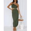 imageANRABESS Women Summer One Shoulder Sleeveless Maxi Dress Cutout Sexy Bodycon Semi Formal Dinner Date Vacation DressesArmy Green