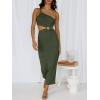 imageANRABESS Women Summer One Shoulder Sleeveless Maxi Dress Cutout Sexy Bodycon Semi Formal Dinner Date Vacation DressesArmy Green