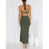imageANRABESS Women Summer One Shoulder Sleeveless Maxi Dress Cutout Sexy Bodycon Semi Formal Dinner Date Vacation DressesArmy Green