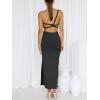 imageANRABESS Women Summer One Shoulder Sleeveless Maxi Dress Cutout Sexy Bodycon Semi Formal Dinner Date Vacation DressesBlack