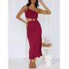 imageANRABESS Women Summer One Shoulder Sleeveless Maxi Dress Cutout Sexy Bodycon Semi Formal Dinner Date Vacation DressesBurgundy