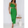 imageANRABESS Women Summer One Shoulder Sleeveless Maxi Dress Cutout Sexy Bodycon Semi Formal Dinner Date Vacation DressesGrass