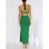 imageANRABESS Women Summer One Shoulder Sleeveless Maxi Dress Cutout Sexy Bodycon Semi Formal Dinner Date Vacation DressesGreen