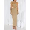 imageANRABESS Women Summer One Shoulder Sleeveless Maxi Dress Cutout Sexy Bodycon Semi Formal Dinner Date Vacation DressesKhaki