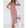 imageANRABESS Women Summer One Shoulder Sleeveless Maxi Dress Cutout Sexy Bodycon Semi Formal Dinner Date Vacation DressesPink