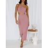 imageANRABESS Women Summer One Shoulder Sleeveless Maxi Dress Cutout Sexy Bodycon Semi Formal Dinner Date Vacation DressesPink