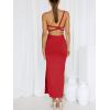 imageANRABESS Women Summer One Shoulder Sleeveless Maxi Dress Cutout Sexy Bodycon Semi Formal Dinner Date Vacation DressesRed