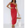 imageANRABESS Women Summer One Shoulder Sleeveless Maxi Dress Cutout Sexy Bodycon Semi Formal Dinner Date Vacation DressesRed
