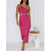 imageANRABESS Women Summer One Shoulder Sleeveless Maxi Dress Cutout Sexy Bodycon Semi Formal Dinner Date Vacation DressesRose