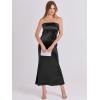imageANRABESS Women Wedding Guest Maxi Dress Strapless Satin Tube Bodycon Backless Cocktail Formal Dresses 2025 FallBlack