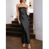 imageANRABESS Women Wedding Guest Maxi Dress Strapless Satin Tube Bodycon Backless Cocktail Formal Dresses 2025 FallBlack