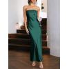 imageANRABESS Women Wedding Guest Maxi Dress Strapless Satin Tube Bodycon Backless Cocktail Formal Dresses 2025 FallDeep Green