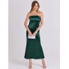 imageANRABESS Women Wedding Guest Maxi Dress Strapless Satin Tube Bodycon Backless Cocktail Formal Dresses 2025 FallDeep Green